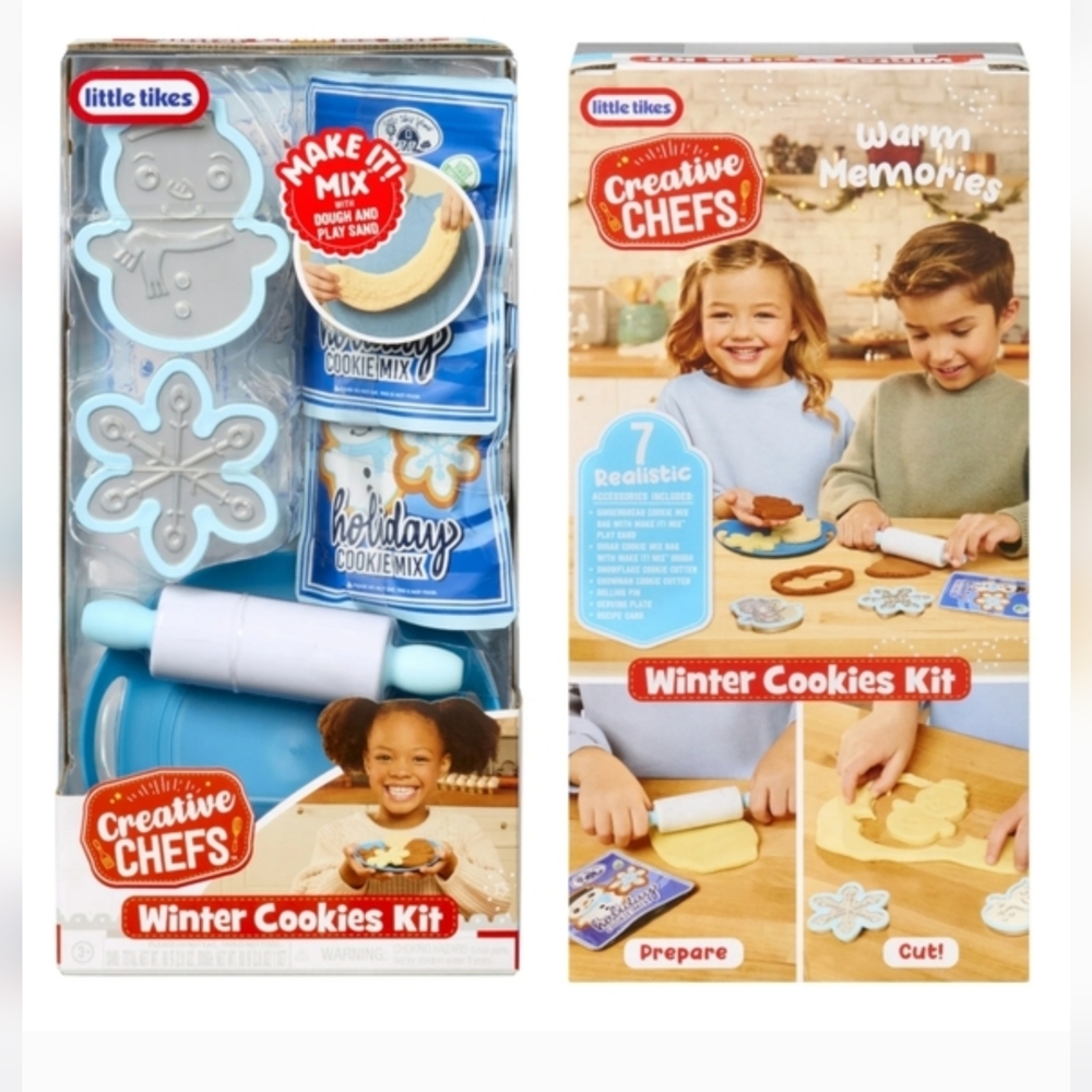 Little Tikes Creative Chefs Holiday Cookies Kit, with Make-It Mix Play Sand